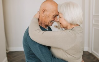 Couple hugging