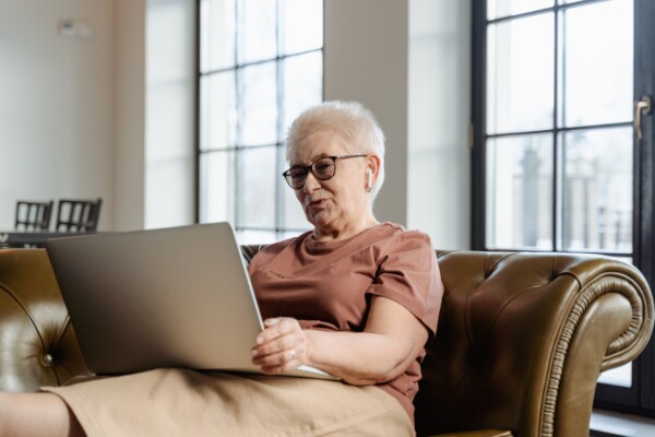 Woman on computer