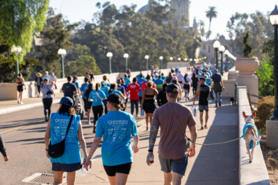 Walk4ALZ – Walking on bridge Walk4ALZ - Walking on bridge